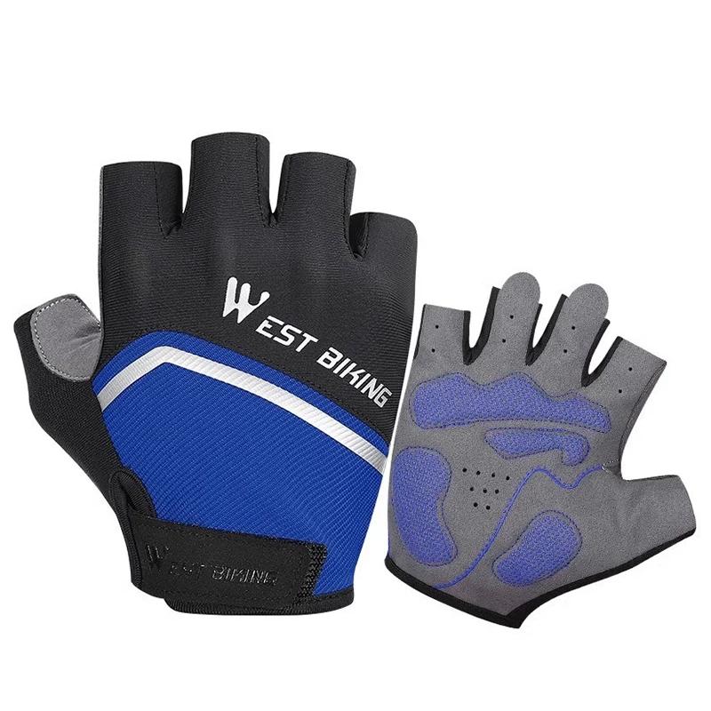 West Rider Bicycle Half-Finger Cycling Gloves Summer and Autumn Breathable Short-Finger Road Mountain Bike Dynamic Cycling Gloves