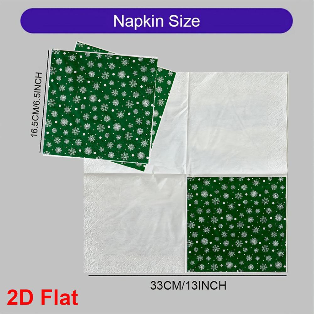 20pcs Disposable Napkins with Snowflake Pattern Print for Wedding,Parties,and Daily Use for Thanksgiving Fall Christmas Table Decoration