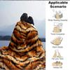 1pc Tiger Print Blanket, Lightweight Flannel Throw For Sofa, Bed, Travel, Camping, Livingroom, Office, Couch, Chair, And Bed,