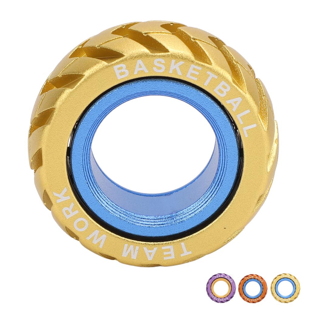 Stress Relief Haptic Slider Ring Dual Color Metal Ratchet Sensory Rotating Coin Block ADHD Slider Ri