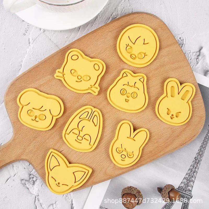 Stampini per Biscotti 3D Sterescopici Animali Skzoo Cartoon, Strumenti per Stampare Biscotti, Attrezzi da Forno per Fan Kpop, Gadget da Forno Fai-da-te