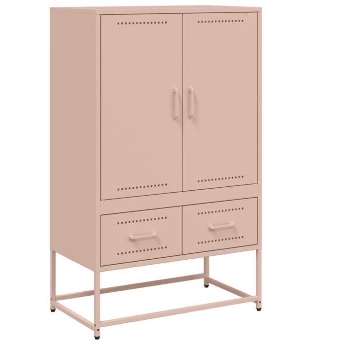 VidaXL Buffet Haut, Armoire avec Tiroirs, Placard avec Porte, Meuble de Rangement, Organisateur de Salle de Séjour, Rose 846609