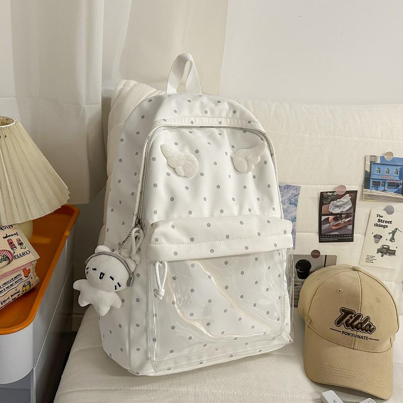 Korean version of polka dots cute angel wings girl heart sweet little backpack Mori small fresh junior high school girls backpack