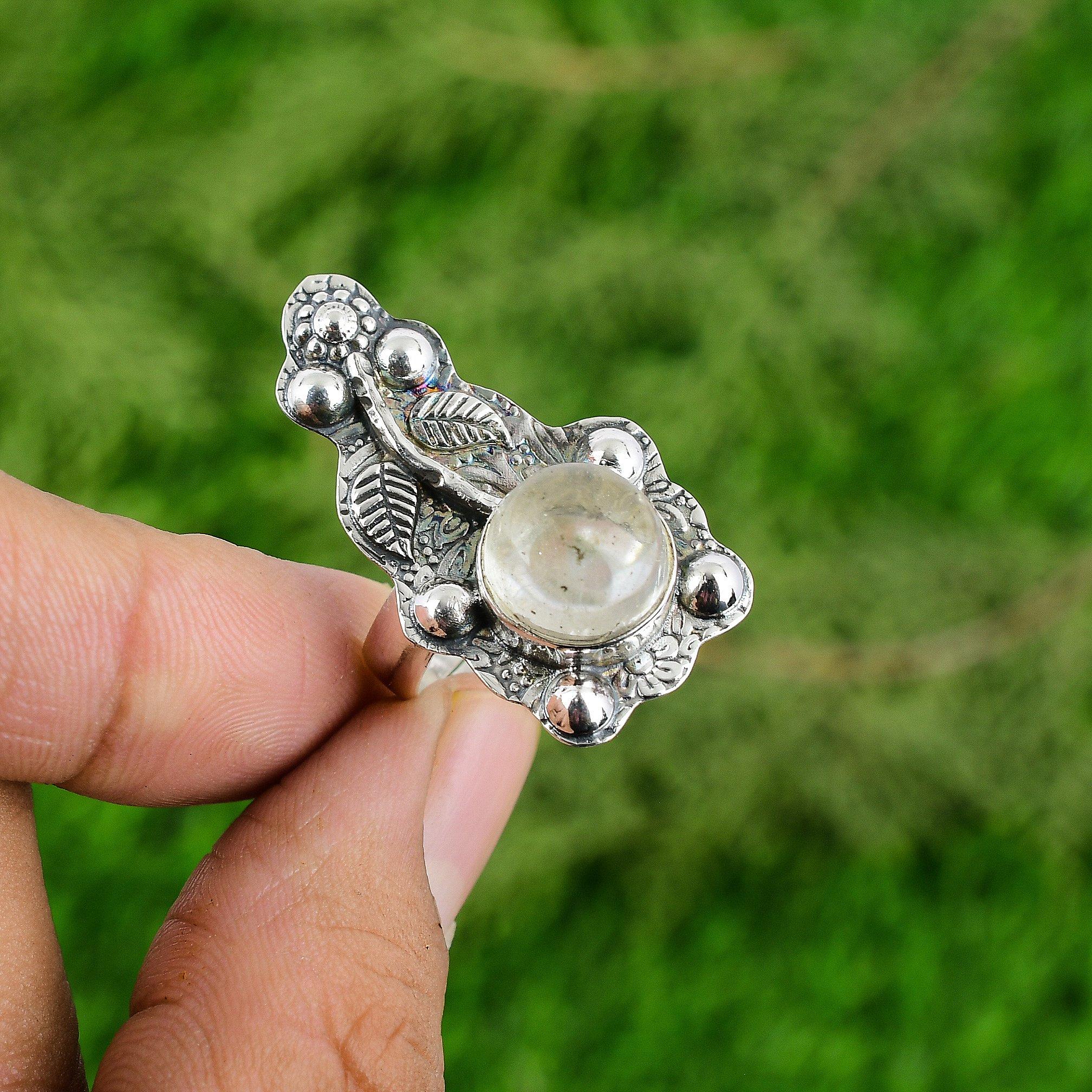 

Лунный камень Цветок месяца рождения Июнь Штабелируемое Кольцо для жены Ювелирные изделия Стерлинговое серебро Adjustable