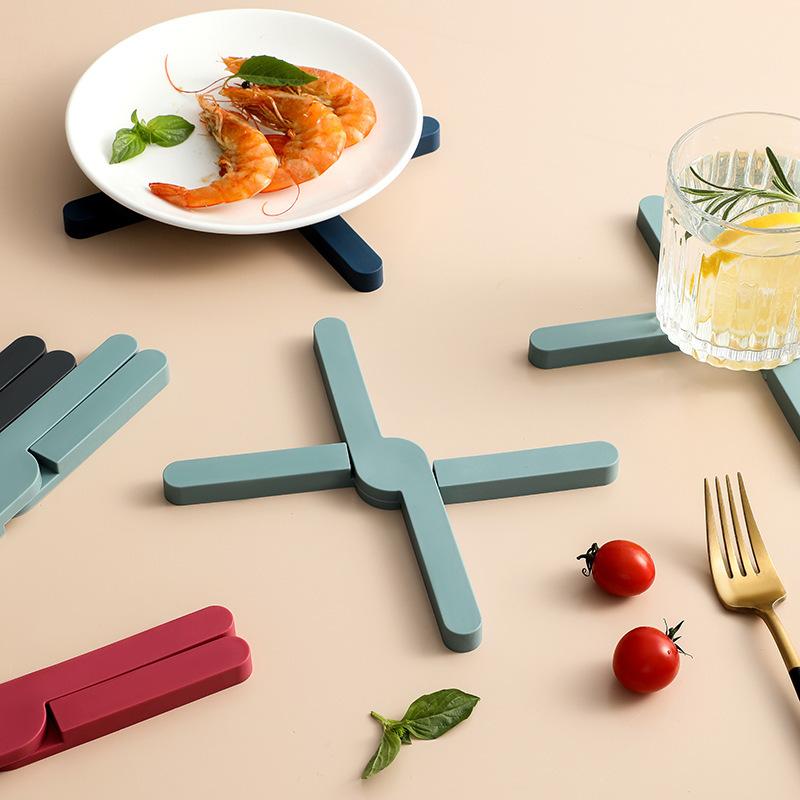Foldable Dining Table Mat Non-Slip Pot Pan Placemat Heat Resistant Pad Dish Plate Holder Coaster Kitchen Tool Table Mat
