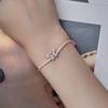 Neu Rosa Schmetterling Einstellbar Armband Lebendige Girly S925 Silber Armband Schmuck