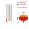 Extendable Cobweb Duster Detachable Metal Pole Soft Bristle Dust Cleaner For Ceiling Wall High Place Household Cleaning