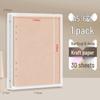 Multi-Size DIY Photo Album Binder with Black Card Pages
