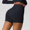 European & American High Waist Elastic Yoga Shorts - Women's Fitness & Running Pants