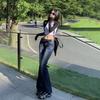 American Nostalgic Low Waist Spice Girl Flared Pants Women's 2025 Spring and Autumn Versatile Elastic Slim Skinny Jeans