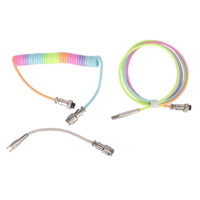 Gaming-Tastaturkabel Farbverlauf RGB Leuchtend Kundenspezifische Mechanische Tastatur Einziehbar USB C