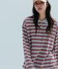 ANNEHEARTS Wide Stripe Collar Polo Tee_Gray