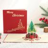 Foldable Christmas Tree Greeting Card Wishing Message Card 3D Pop UP Gift Card  Party Favors Gifts