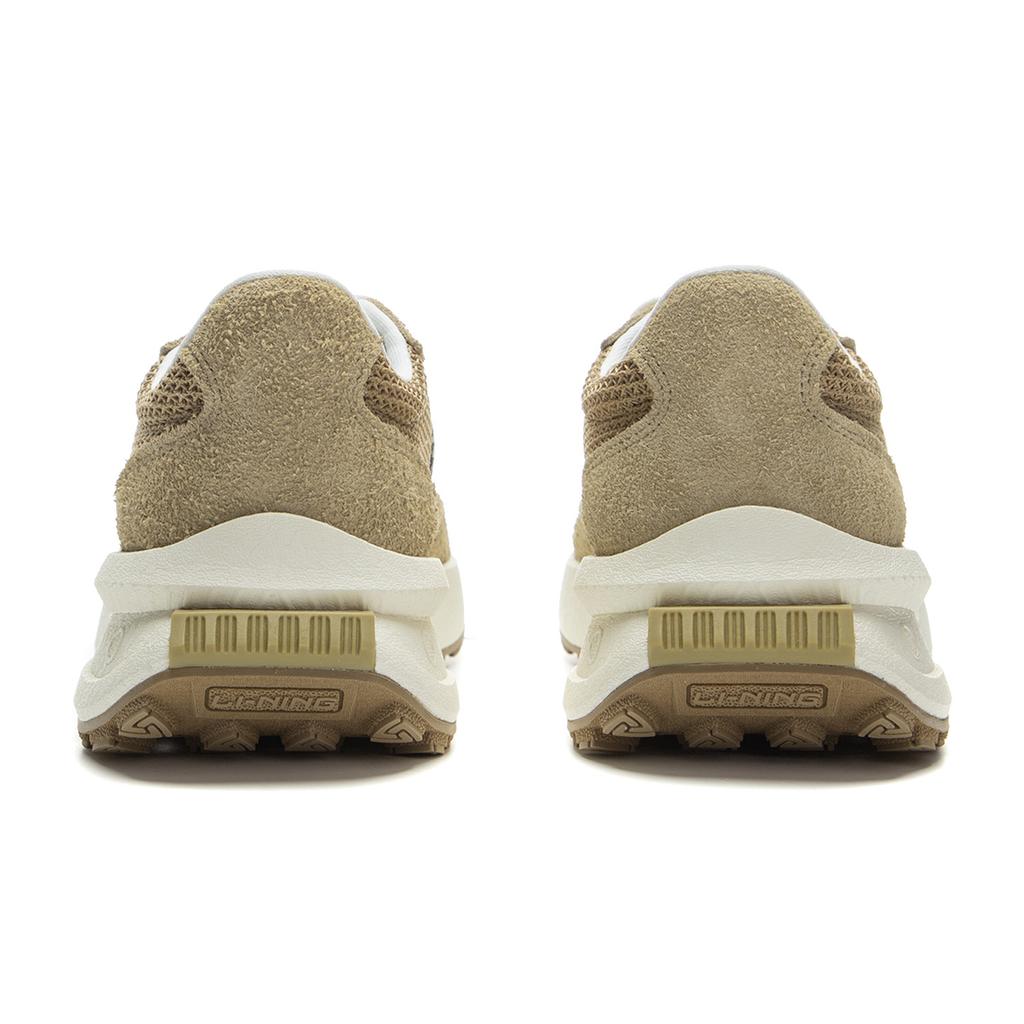 Li Ning Light Boat Reflective Trendy Sports Durable Non-Slip Low-Top Casual Shoes Unisex Casual Shoes Khaki AZGV055-1