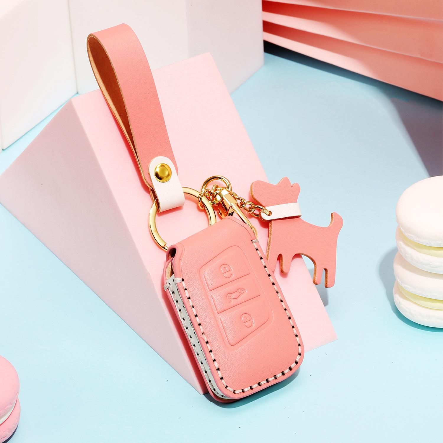 

Кожаный чехол для ключей подходит для женского чехла для ключей Volkswagen.