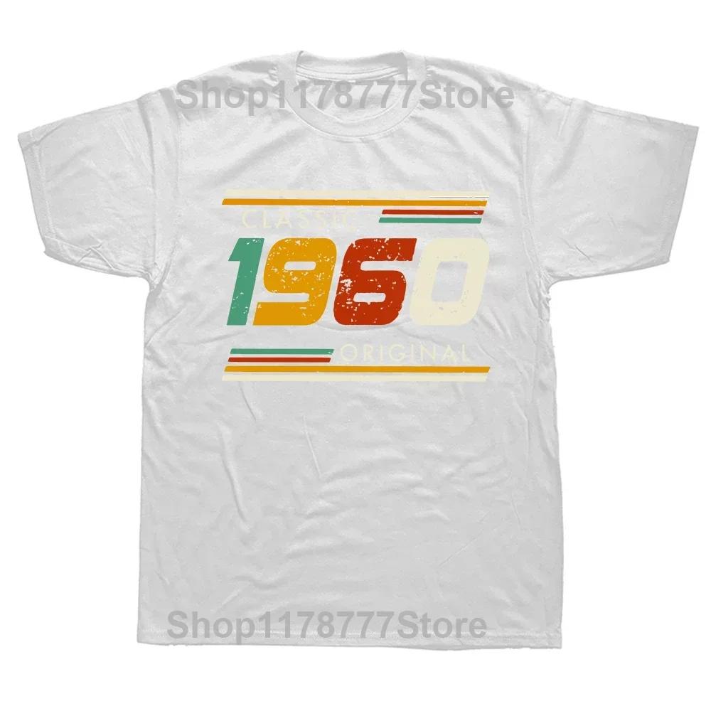 All Original Parts Made In 1960 TShirts 64th Birthday Gift Cotton TShirt Graphic Vintage Father Day Loose Style Short Sleeve