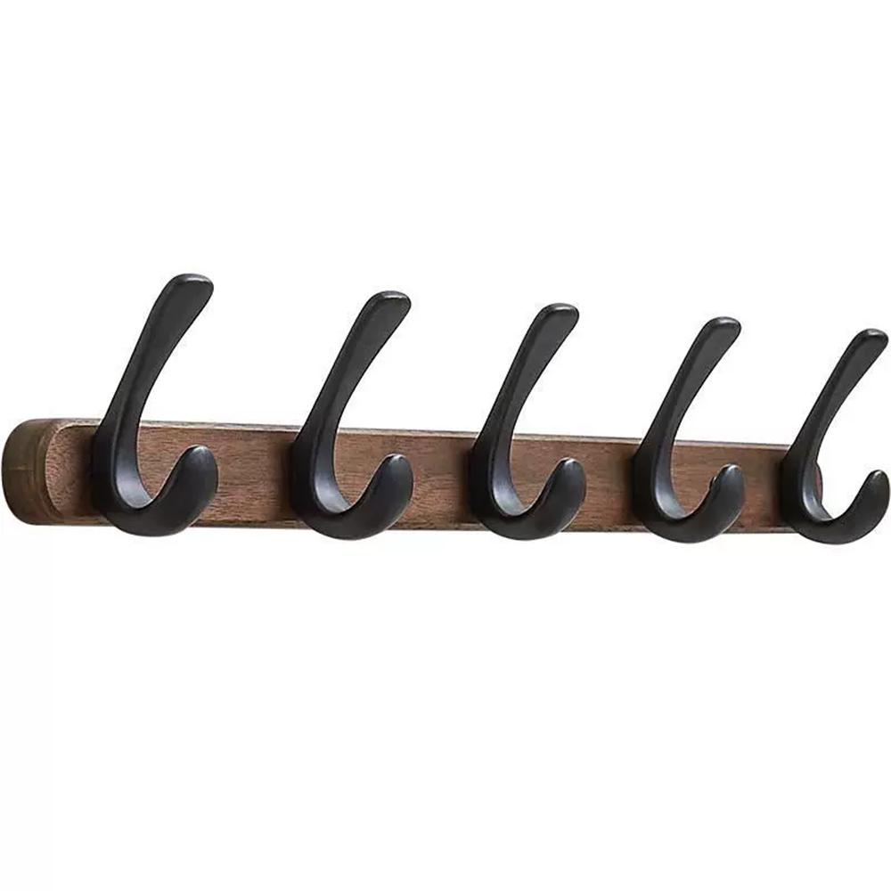 Robe Hook,Clothes Hook,Kitchen Hooks, Wood and Aluminum Towel Hanger Wall Mounted Towel Hooks kitchen hooks bathroom accessories