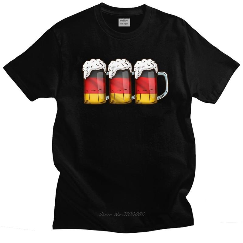 GerUnisexy Beer Flag T Shirt for Unisex Soft Cotton Casual Tshirt Round Neck Short Sleeves GerUnisex Pride Tee Tops Fitted Clothing Gift