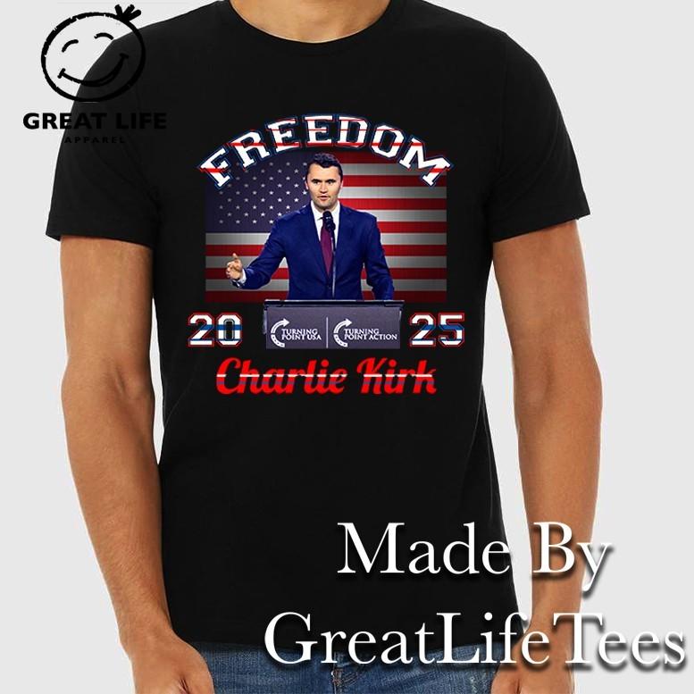 

Charlie Kirk T-Shirt, Tribute to Charlie Kirk Shirt, Freedom Charlie Kirk Tshirt M