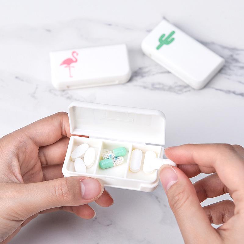 Compact Travel Medicine Dispenser - Portable Mini Pill Storage Box