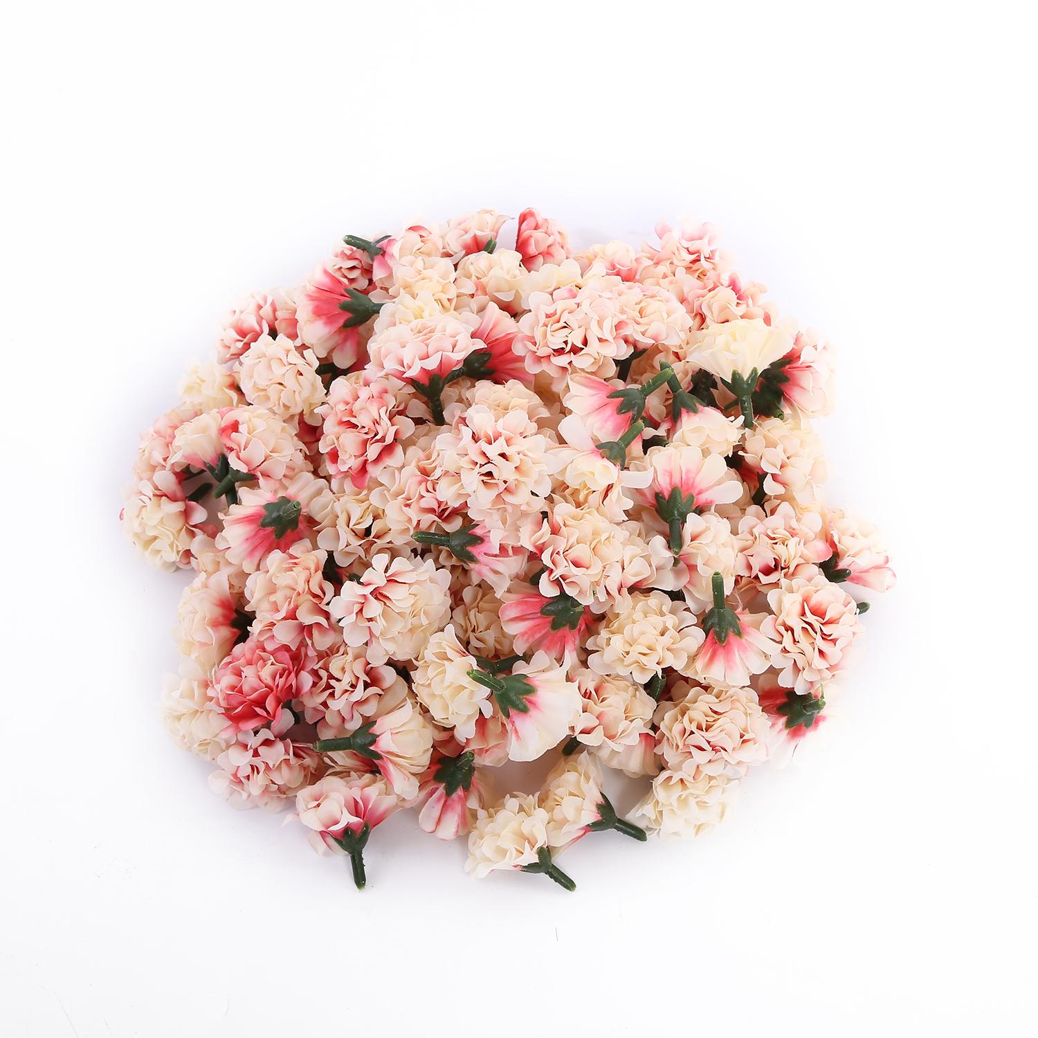 

5/10/20Pcs Artificial Mini Hydrangea Flower Head For Crafts Carnation Party Home Room Wedding Christmas DIY Wreaths Decortion 5Pcs розовый