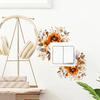 Flower Lamp Switch Sticker Removable Self-Adhesive Floral Wall Decal Peel And Stick Decorative Socket Surround Decals for Bedroom Living Room Home