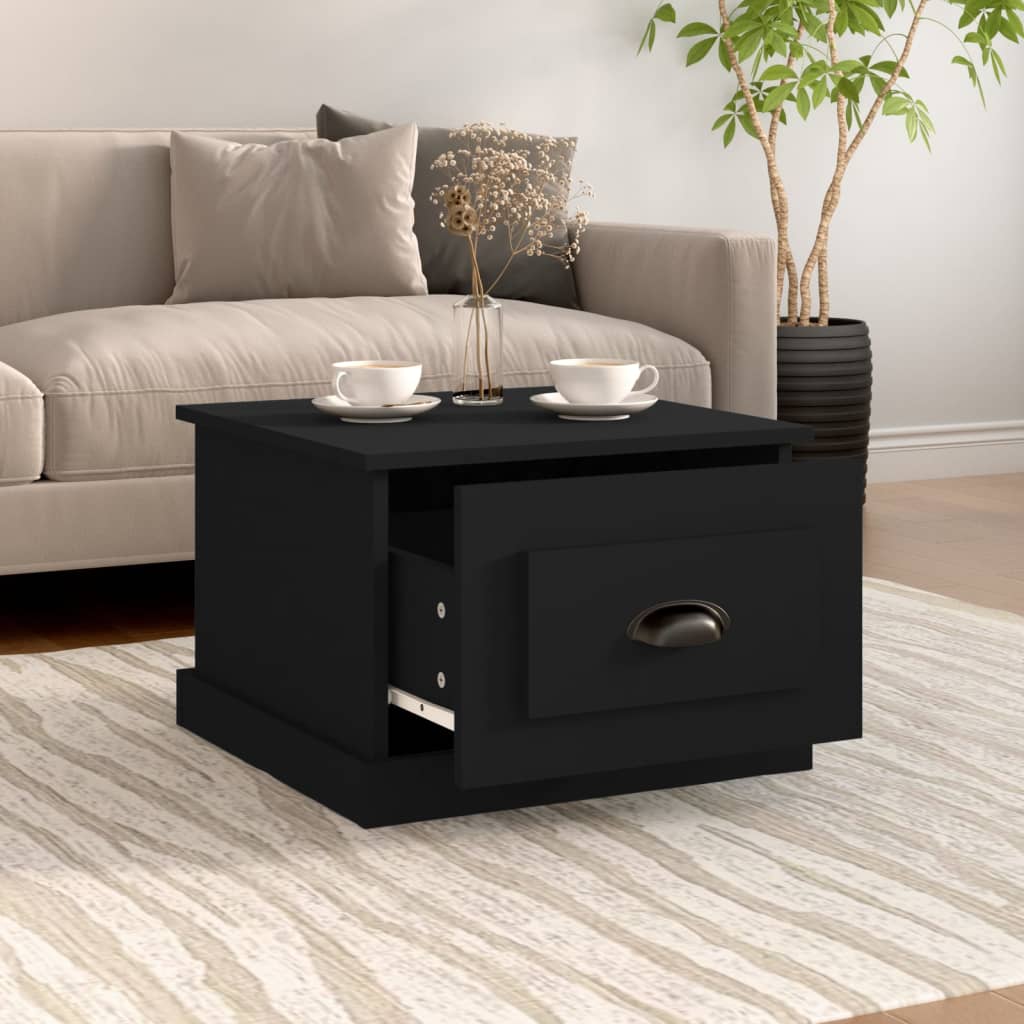 Coffee Table, Black, 50x50x35 Cm, Wood-based Material