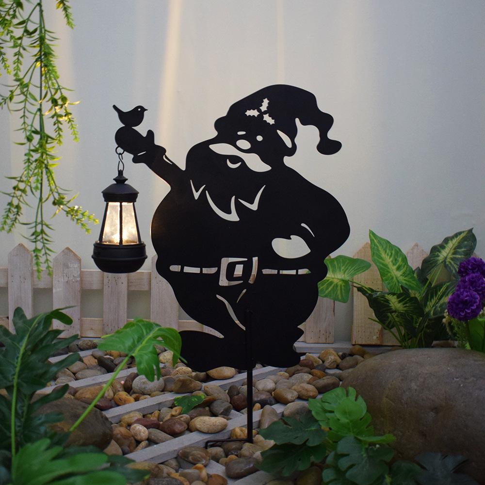 Outdoor, Household, Waterproof, Lawn, Floor Mounted, Iron Art, Cat Animal Shaped, Courtyard Garden Decoration, Solar Lights