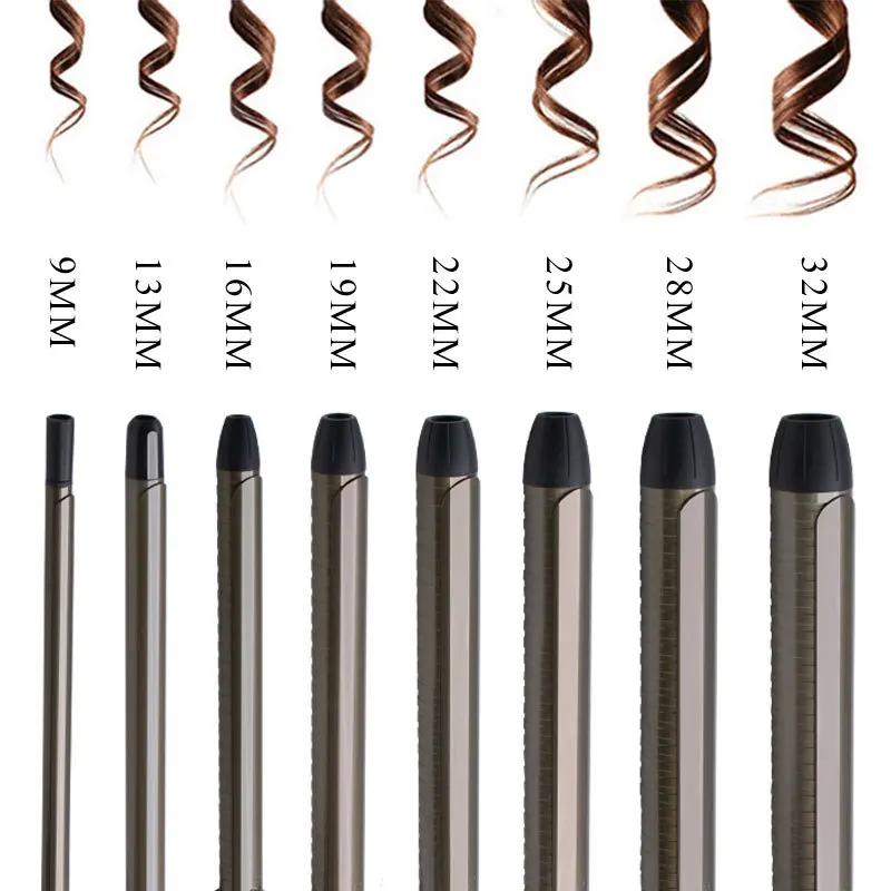Bestseller Neues 9mm Lockeneisen Kurzes Haar Haar-Eisen-Klammer 360 Grad Drehbar Lockeneisen