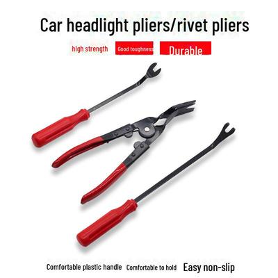 Auto Scheinwerfer & Verkleidungszange 3-teiliges Set: Kunststoffschnalle Schraubendreher & Auto Demontagewerkzeuge.