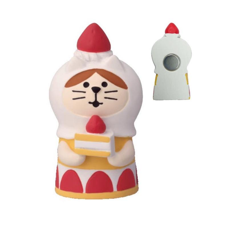 Japanese cat refrigerator sticker, grocery zakka cute bread coffee shop decoration gift miniature resin ornament