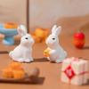Creative Micro Landscape Cute Mid-Autumn Festival Moon Cake Rabbit Zoo Art Landscape Decorations Accessories Table Ornament