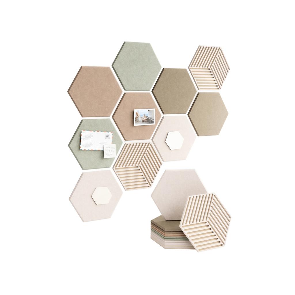 10 Pack Hexagonal Acoustic Panels, High Density Self-Adhesive Wall Panels for Noise Reduction and Decoration