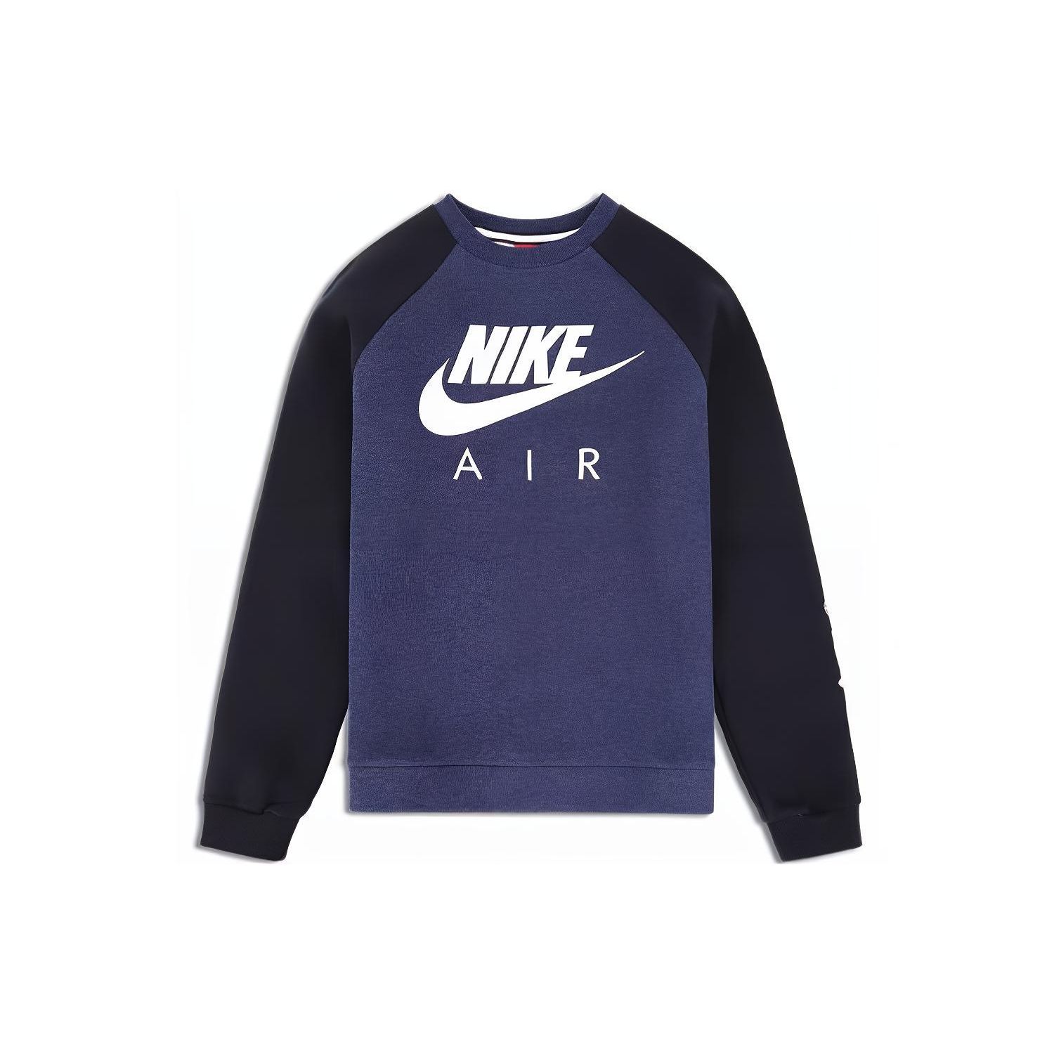 Nike Letter Logo Print Color Block Crewneck Sweatshirt Kids Sweatshirt Navy-Blue 903650-473 XL