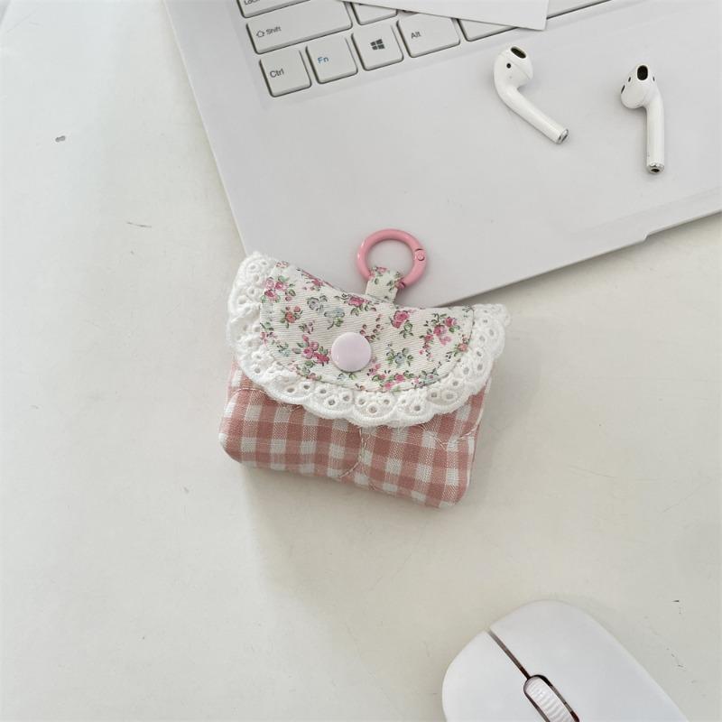 

53243 Sweet small fresh lace earphone bag, suitable for Apple earphone case, soft case, wireless bluetooth earphone.