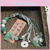 Exquisite New Chinese Style Green Beaded Pendant Bracelet For Women With Unique Design