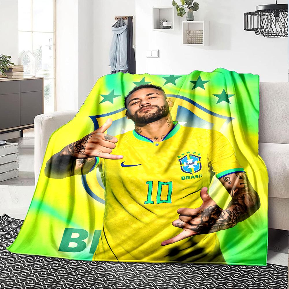 1pc Neymar8 Blanket, Gift, for Men and Women, Soft Blanket, Good for Sofa Bed Couch Travel, Lightweight Flannel Blanket