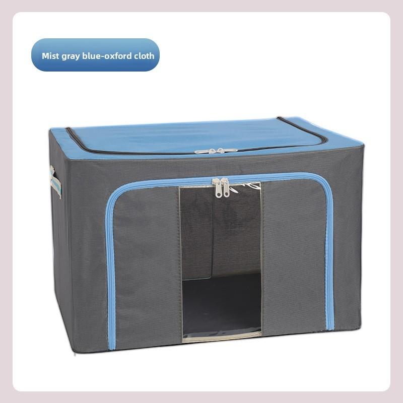 Foldable Oxford Cloth Storage Bin With Steel Frame For Bedroom Organizing And Home Use