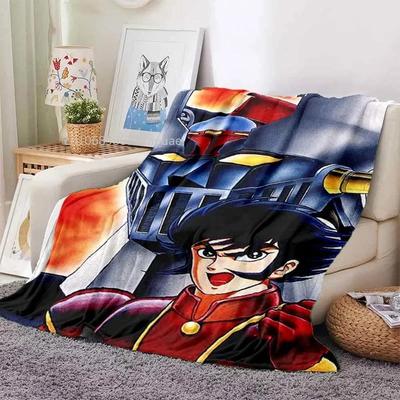 Mazinger z OZN Robot Grendizer pătură de flanel Cartoon Anime copii Husă moale Pat ușoară Canapea scaun pătură