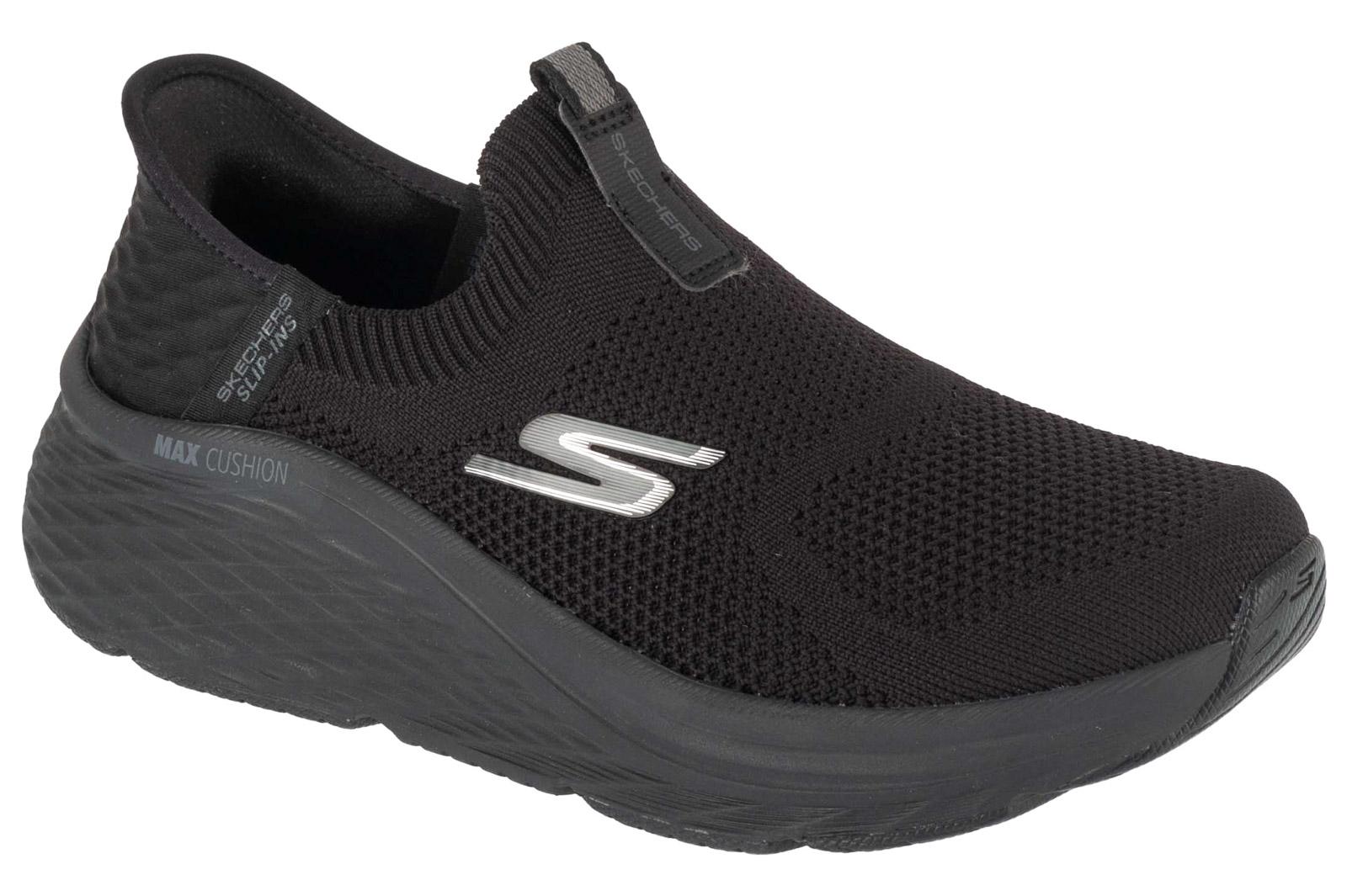 Skechers Slip-Ins Max Cushioning Elite 2.0, Damen Schwarze Laufschuhe 38 Schwarz