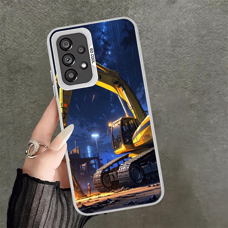 Excavating Machinery Cool Shockproof Phone Case for Samsung A17 A16 A15 A14 A37 A57 A36 A56 A26 A35 A55 A25 A34 A54 A24 A13 A23