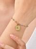 Edelstahl St. Benediktusmedaille Perlenkettenarmband Vergoldet Religiöses Kreuz Katholischer Schmuck Anlaufgeschützt Taufe Geschenk
