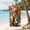 Italian Brainrot Custom Name Printed Beach Towel Personalized Soft Towel For Swimming Beach Travel
