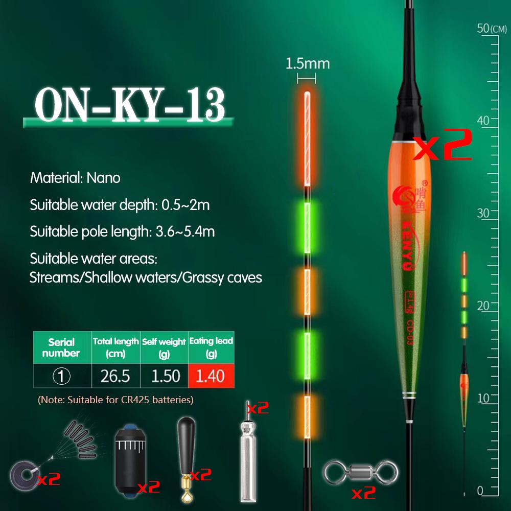 

ONLYOU 2 шт./компл. нано умный поплавок для рыбалки сигнализация поклевки рыбная приманка вода бестеневой поплавок светодиодный свет автоматическое изменение цвета электронный поплавок ON-KY-13