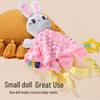 Newborn Comfort Blanket Rabbit Teether & Drool Bib Plush Toy