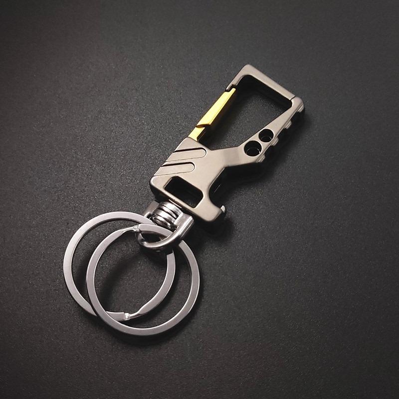 

1pcs Heavy Duty Keychain Bottle Opener Carabiner Metal Car Key Chains for Men and Women Beer Opening Keyholders Key Ring чорний