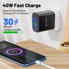 Colorful 4-Port 3A USB Travel Charger with US/EU Plugs for Mobile Phones