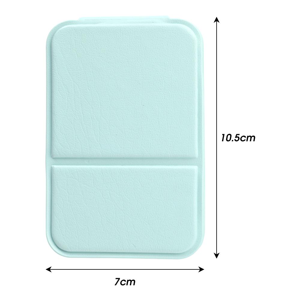 1PC Mini Folding Makeup Mirror Solid Color PU Leather Simple Portable Handheld Desktop Makeup Mirror High Definition Vanity Tool