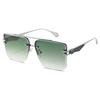 Double Beam Super Large Frame Half Frame Metal Double Beam Outdoor Sunshade Sunglasses Men'S Fashion Sunglasses