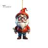 Weihnachtsschmuck, Cartoon-Schneemann/Weihnachtsmann, hängende Weihnachtsbaum-Dekoration, Feiertags-Acryl-Dekor für Weihnachten, Valentinstag, Winter-Party-Zubehör
